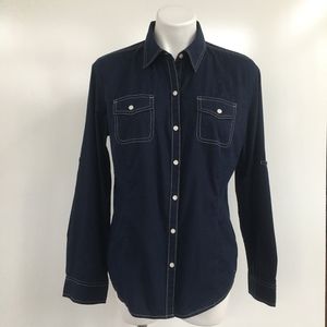 Tommy Hilfiger Navy Button Down Shirt